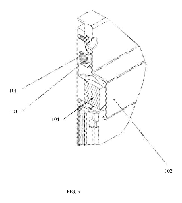 Figure 5: enlarged section showing the heater beneath the bed body